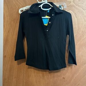 Girl’s size 9 / 10 black pullover blouse by Survival NWT